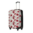 thumbnail image 2 of Wukai Leaves And Anemone Flowers In Red Grey Elastic Luggage Cover: Personalized Protection for Your Suitcase - Fits 19~29-inch, Washable & Durable Travel Companion-Medium, 2 of 8