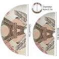 thumbnail image 3 of FMSHPON Paris Tower Xmas Christmas Tree Skirt Stand Mat for Holiday Party Decoration Indoor Outdoor 36 inches, 3 of 6