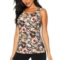 thumbnail image 1 of Balery lips record rock Skull Camiseta sin mangas estampada ligera para mujer, tops de entrenamiento sin mangas, camisetas de yoga transpirables de secado rápido.-X-Large, 1 of 7