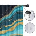 thumbnail image 4 of Blackout Kids Curtains,Blue Gold Wave Marble Pattern Childrens Insulated Curtains Set Of 2,Bedroom Essentials,Toddler Room Decor 52"x84", 4 of 5