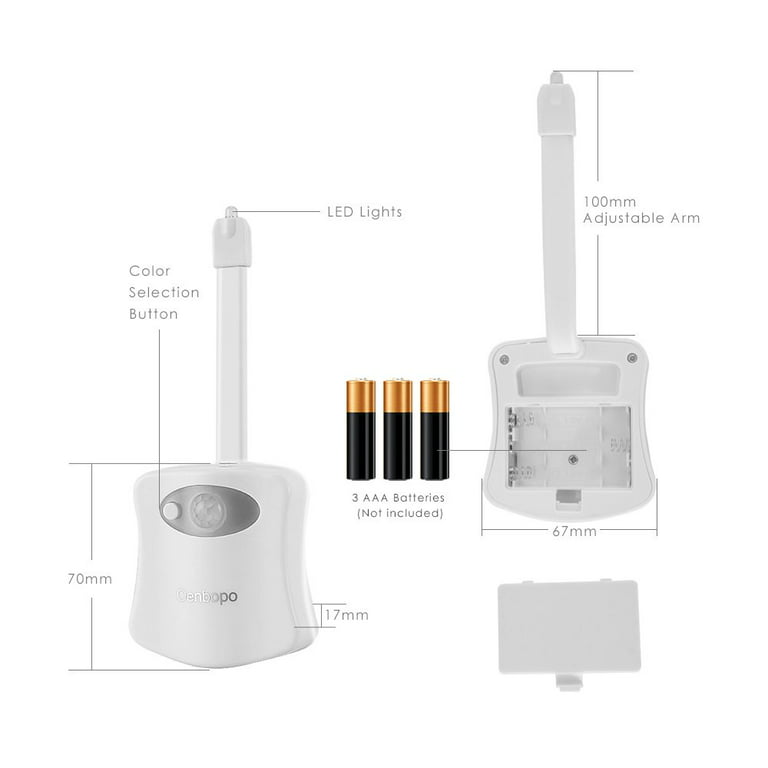 in My Bathroom | Nighty Lighty - Toilet Bowl Illuminator (Motion Sensor UV Sterilizer Universal Fit Sanitary Toilet)