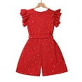 thumbnail image 3 of Odeerbi 8-12 Años Niñas Algodón Sudadera Ruffle Gorra Manga Romper Verano Lindo Impreso Casual Pantalones Cortos Generales, 3 of 8