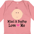 thumbnail image 4 of Inktastic Mimi and Poppop Love Me Grandchild Boys or Girls Long Sleeve Baby Bodysuit, 4 of 5