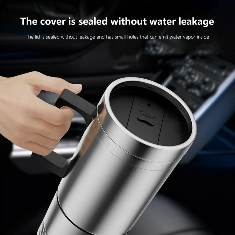 Tgbvmt Car Heating Cup, 12V 300ml Portable Car Coffee Mug, Electric Tea  Water Heater, Stainless Steel Insulated Cup, Leak-Proof Lid, Ideal for  Coffee Tea Milk in Cars Trucks Includes Car Power Cord. -