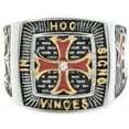 thumbnail image 2 of Masonic Rings Knights of Templar Ring. Red Cross In Hoc Signo Vinces Steel, 2 of 4