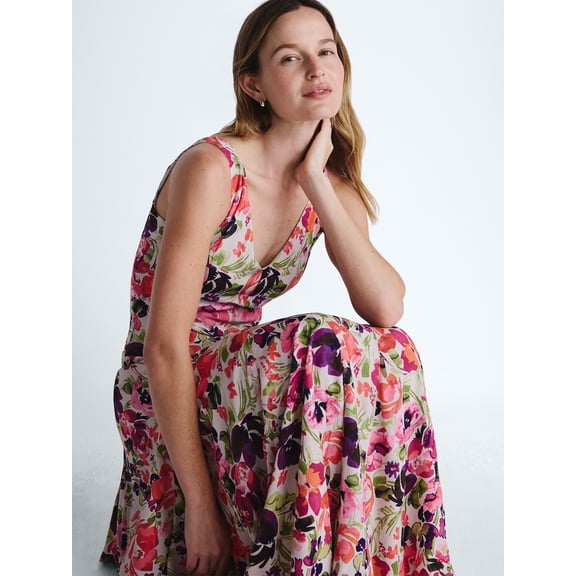 Scoop Women's and Women's Plus Maxi Godet Dress, Sizes 0-26W