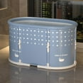 thumbnail image 4 of Xrg Portable Bath Tub No tallation, Foldable Bathtub for Adults, Separate Hot SPA Tub for Shower Stall, Non-Inflatable Ice Folding Bathubs, Family Soaking Baths (Gray, 37.4×21.6×21.6 inch), 4 of 7