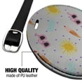 thumbnail image 4 of Sun Surf Ocean Beach Ice Cream Pattern Round Leather Luggage Card Suitcase Carry-On ID Tag, 4 of 8