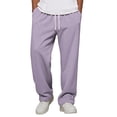 thumbnail image 4 of HAJWOH Mens Sweatpants Wide Leg Lounge Pants Loose Fit Joggers Drawstring Waist Sweat Pants with Pockets, 4 of 5