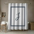 thumbnail image 4 of Creative Products Navy Blue and White Letter J Monogrammed 71x74 Shower Curtain, 4 of 7