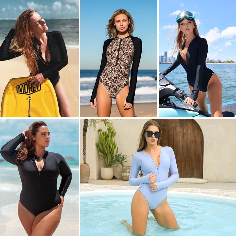 long sleeve sexy bathing suit Swimsuit Sleeve Rash Guard Long Sleeve Two Piece Bikini Sexy Swimsuit Bikini  2024 Women Long Sleeve main image 0
