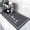 DarkGrey, variant on Dark Grey 17x32in Coffee Bar Mat: Absorbent Dish Drying Mat with Coffee Cup Pattern – Fits Under Coffee Maker Espresso Machine – Stylish Kitchen Countertop Decor