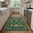 thumbnail image 2 of Lahome Decor 3'x5' Boho Bird Area Rugs,Floral Rug for Living Room Machine Washable,Soft Indoor Carpet,Non-Slip Low Pile for Bedroom Entrance Kitchen Office,Green, 2 of 9