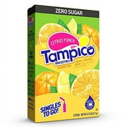 Tampico Singles To Go Drink Mix Packets, Citrus Punch, 6-Count Box  Zero Sugar, Low Calorie Powdered Drink Packets, 100% DV of Vitamin C per Serving, Convenient, On-The-Go Water Enhancers