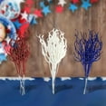 thumbnail image 6 of Qocolhg 24 Pcs Patriotic Red White Blue Branches Picks 13 inch Artificial Glitter Stems Decoration 4th of July Vase Filler Tabletop Centerpieces Decor for Home Office Independence Day Party, 6 of 6