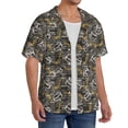 thumbnail image 2 of Sikiie Hockey1 Men's Cuban Shirt, Hawaiian Shirts, Business Casual Button Down Shirts, Short Sleeve Shirt-3X-Large, 2 of 5