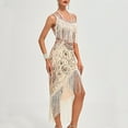 thumbnail image 2 of Edvintorg Women's Evening Dress V-Neck Sleeveless Irregular Sequin Ball Tassel Cocktail Dresses Party Banquet Dance Dress Female On Clearance, 2 of 5