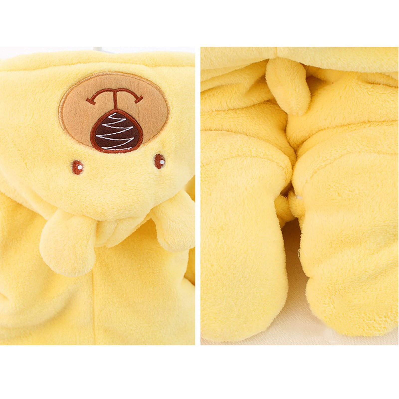 Tiijoy Baby Jumpsuit Footie Hooded One-Piece Footies Cartoon Sleeper, Sizes 12-18M