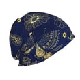 thumbnail image 3 of Disketp Vintage Golden Butterfly Unisex Knit Hats Beanies Hats for Men Women Winter Beanies Men's Women's Knit Cuffed Beanies Hats Beanie, 3 of 7