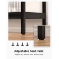 thumbnail image 5 of Console Table, 55" Entryway Table with 3 Tiers, Open Glass Sofa Table for Living Room, Foyer, Entryway, Bedroom, Hallway (Black), 5 of 5