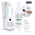 thumbnail image 2 of Ventilador Calentador Purificador 3 En 1 67cm Esquimal Color Blanco, 2 of 8