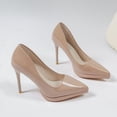 thumbnail image 4 of Xfvqtps Womens Pumps Classic Pointed Toe Patent Leather Heels Dress Stilettos for Wedding Party Office Wear Slender Heel, 4 of 9
