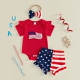 thumbnail image 4 of CAUYDY 4th Fourth Of July Toddler Baby Girl Outfits Newborn Infant USA Clothes Set 6-18 Month 2t 3t 4t (Sizes 6-12 Months,Red), 4 of 9