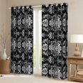 thumbnail image 2 of Castle Fairy Boho Damask Blackout Curtains Set of 2 (52x84 Each),Flower Window Curtains, 2 of 6