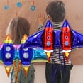 thumbnail image 4 of vlrwzc Rocket Wing Balloon Space Exploration Theme Inflatable Balloon Airplane Balloon Large Aluminum Film Balloon, 4 of 7