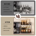 thumbnail image 7 of ANBOXIT Countertop Coffee Station Organizer, 2 Tier Wooden Shelf for Coffee Bar Accessories, Condiment Storage Caddy for Kitchen, Home, Office - Black, 7 of 7