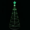 thumbnail image 3 of Northlight 4' Prelit Artificial Christmas Tree LED Light Show Cone Outdoor Decoration - Green Lights, 3 of 5