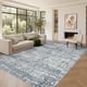 thumbnail image 2 of Alfombra Area Rugxara, azul y gris, 240 x 300 cm, lavable, resistente a las manchas, 2 of 9