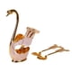thumbnail image 1 of Elegante soporte para tenedores y cucharas con forma de cisne, vajilla de cocina, decoración para pasteles y ensaladas Opción7 Oro, 1 of 9