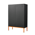 thumbnail image 3 of Tcbosik 5-Tier Shoe Cabinet with Doors, Metal Shoe Rack with Adjustable Shelves, Farmhouse Shoe Storage Organizer for Entryway, Closet, Living Room, Black, 3 of 8