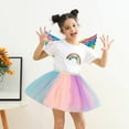 thumbnail image 2 of MEZZALL Kids Girls Ballet Skirts Birthday Holiday Party Dance Skirt With Wing Outfits Comfort Toddler Wear, 2 of 4