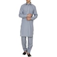 thumbnail image 1 of Royal Kurta Men's Cotton Blend Pathani Kurta Salwar Grey, 1 of 1