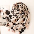 thumbnail image 4 of Bufanda larga suave con estampado de leopardo en polvo dorado, chal con borlas para mujer, 180 x 90 cm, toalla de playa para turistas, 4 of 5