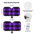 thumbnail image 3 of Bingfone Purple Buffalo Plaid Car Windshield Sun Shade Protector Keep Your Vehicle Cool Sun Shield Visor Cover Foldable For Car Truck Suv-Medium, 3 of 9
