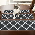 thumbnail image 5 of Edging Stair Treads Non-Slip Carpet Mat 28inX9in Indoor Stair Runners for Wooden Steps, Stair Rugs for Kids and Dogs, 100% Polyester TPE Backing 15pcs, 5 of 7
