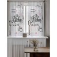 thumbnail image 4 of Grey Retro Art Curtains 54 Inch Length, Sheer Curtains for Bedroom Living Room Window Spoon Fork Vintage Farmhouse Wooden Rod Pocket Voile Drapes Kitchen Curtains Small Half Window 42"x54" 2 Panels, 4 of 6