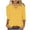 Yellow, variant on Aboser Women's Crossover V Neck T-Shirts Plus Size 3/4 Sleeve Tunic Tops Comfy Solid Color Tshirts Loose Fit Casual Blouses Dressy Three Quarter Length Sleeves Pullover
