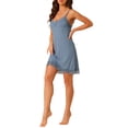 thumbnail image 4 of Noche de lencería de INSPIRE CHIC con decoración de encaje, vestido sin mangas con almohadilla para el pecho, 4 of 6
