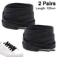 thumbnail image 1 of 2 pares de cordones planos para zapatos, cordones para zapatillas deportivas, zapatillas, zapatos, cordones para botas, negro, 120CM, 1 of 8