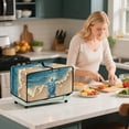 thumbnail image 4 of Renewold Toaster Oven Protection Case with Accessory Pockets Dustproof Microwave Oven Air Fryer Protector Polyester Small Appliance Cover, 20.5 x 16.5 x 10 Inches, Sea Turtle Beach, 4 of 7