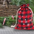 thumbnail image 2 of Less Than 5 Gift Wrapping Paper Colth Plaid Drawstring Bag Stocking Storage Sack Present Xmas Gift Bags Party Favors Bag, 2 of 4
