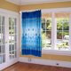 thumbnail image 3 of Cortinas semiopacas con estampado de flores de 1 x 2 m, hermosas cortinas de tulipán con ojales, paneles de cortina para ventana para el hogar y el dormitorio (azul), 3 of 7