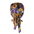 thumbnail image 6 of LNZGNM Halloween Women's Scrub Caps, Twist Knot Head Wrap, with Floral Applique, Stretchy and Easy for Everyday Style, Bad Hair Days, and Casual Wear,Purple(One Size), 6 of 6