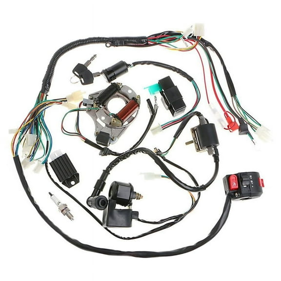70 90 110CC Full Vehicle Wiring Harness Starting Line Ignition Kit ATV Accessories