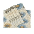 thumbnail image 4 of Qxltty Blue White Flower Bee Pattern Placemats Set of 4 Heat Resistant Non-Slip Place mat for Dining Table Washable Durable Polyester Woven Table Decorations, 4 of 10