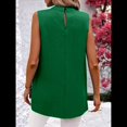 thumbnail image 4 of Camisetas Sin Mangas Informales de Negocios para Mujer, Atuendos de Verano Sin Mangas, Camisas de Trabajo Elegantes y de Moda de 2025. Verde XL, 4 of 8